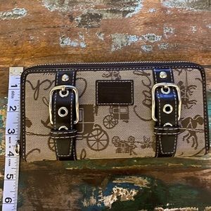 Coach Wallet Horse & Carriage Brown & Tan